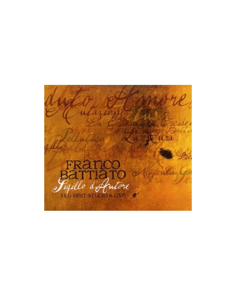 Franco Battiato SIGILLO DAUTORE CD $13.14 CD