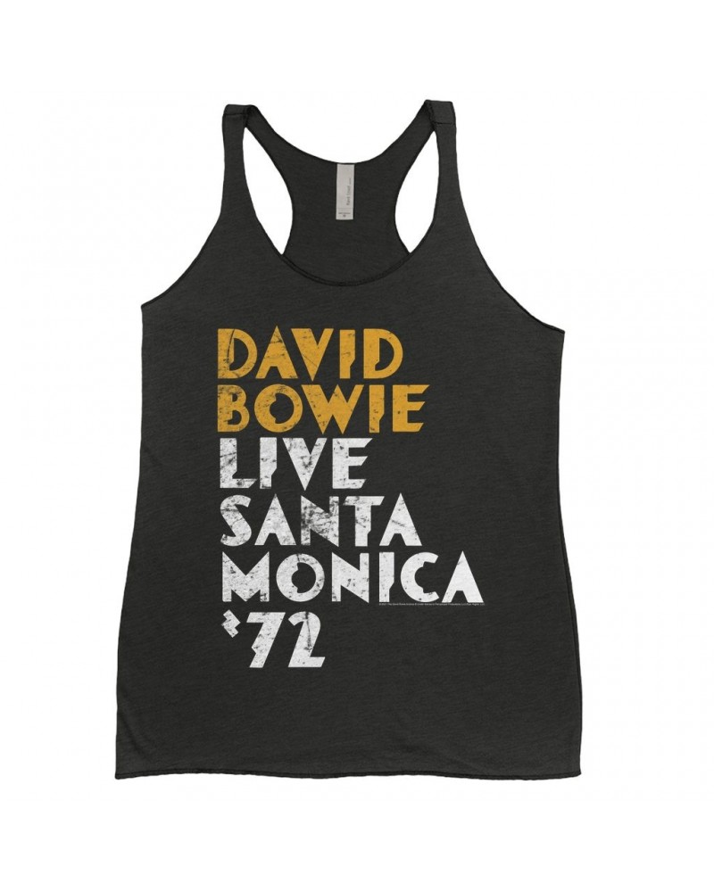 David Bowie Ladies' Tank Top | Live At Santa Monica 1972 Shirt $10.71 Shirts