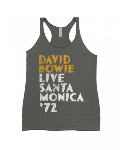 David Bowie Ladies' Tank Top | Live At Santa Monica 1972 Shirt $10.71 Shirts