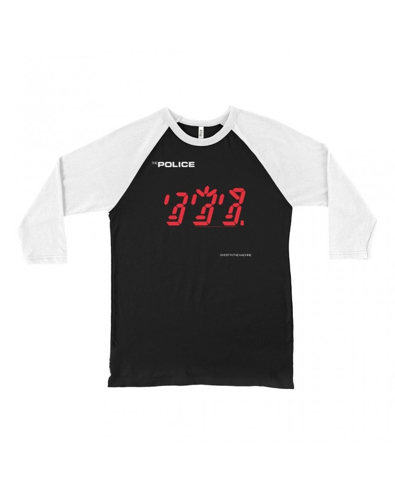 The Police 3/4 Sleeve Baseball Tee | Ghost In The Machine Album Cover Shirt $9.58 Shirts