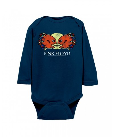 Pink Floyd Long Sleeve Bodysuit | Airship Blimp 1994 Division Bell Tour Distressed Bodysuit $9.86 Shirts