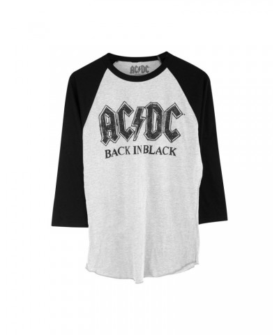 AC/DC Back in Black Grey/Black Raglan $8.50 Shirts