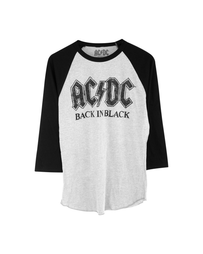 AC/DC Back in Black Grey/Black Raglan $8.50 Shirts