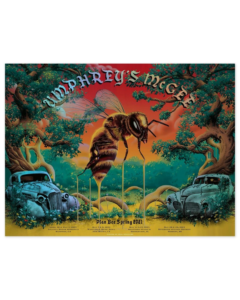 Umphrey's McGee Plan Bee Foil Poster by Epic Problems $25.80 Decor