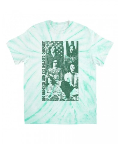 T-Shirt | Featuring Janis Joplin Group Flag Photo Big Brother and The Holding Co. Tie Dye Shirt $11.86 Shirts