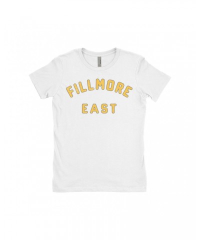 The Who Ladies' Boyfriend T-Shirt | Filmore East Varsity Worn By Roger Daltrey Shirt $10.48 Shirts