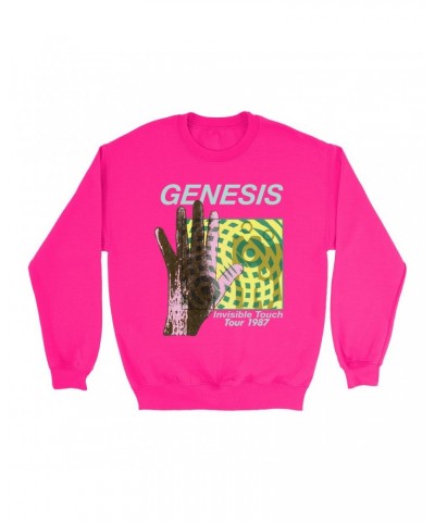 Genesis Bright Colored Sweatshirt | Modern 1987 Invisible Touch Album Design Sweatshirt $12.23 Sweatshirts