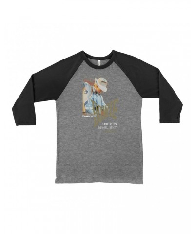 David Bowie 3/4 Sleeve Baseball Tee | 1983 Serious Moonlight Tour Image Design Shirt $8.99 Shirts