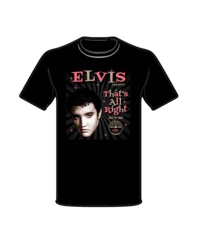 Elvis Presley Sun Records Elvis That's All Right July 19 1954 T-Shirt $10.25 Shirts