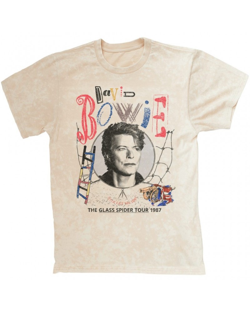 David Bowie T-shirt | Never Let Me Down The Glass Spider Tour 1987 Distressed Mineral Wash Shirt $10.78 Shirts