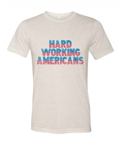 Hard Working Americans HWA Oatmeal Flag T-shirt $8.75 Shirts