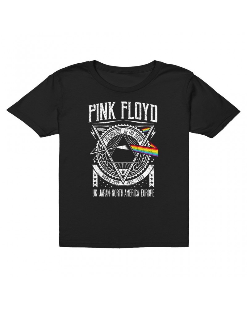 Pink Floyd Kids T-Shirt | Dark Side Of The Moon World Tour 1972-1973 Kids T-Shirt $9.23 Kids