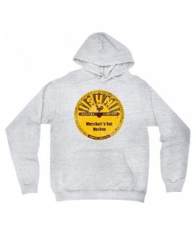 Sun Records Hoodie | Where Rock N' Roll Was Born Label Distressed Hoodie $18.38 Sweatshirts