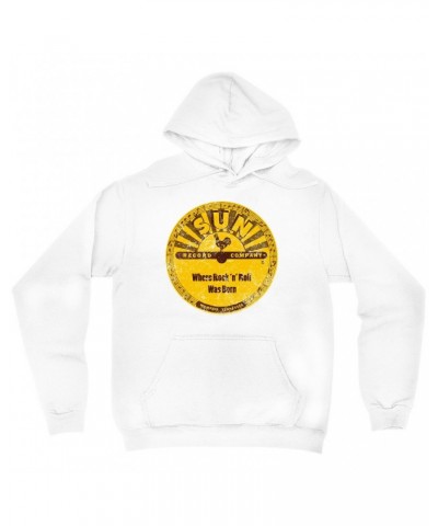 Sun Records Hoodie | Where Rock N' Roll Was Born Label Distressed Hoodie $18.38 Sweatshirts