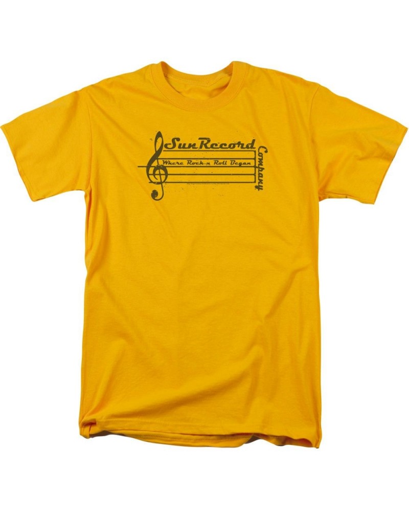 Sun Records Shirt | MUSIC STAFF T Shirt $6.30 Shirts