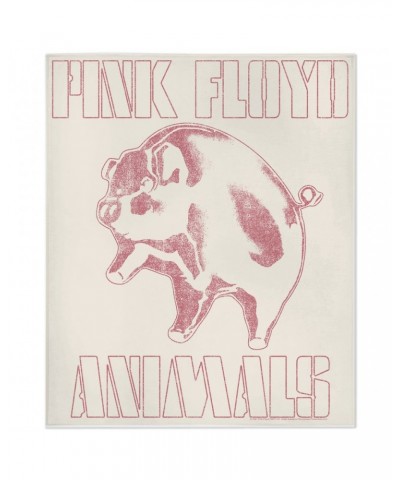 Pink Floyd Minky Blanket | Pink Distressed 1978 NYC In The Flesh Concert Blanket $15.49 Blankets