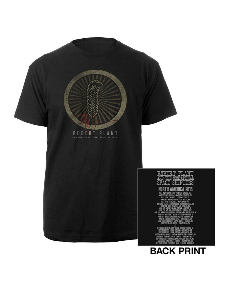 Robert Plant Golden Feather Itinerary Tee $7.49 Shirts