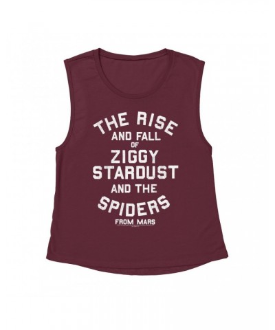 David Bowie Ladies' Muscle Tank Top | The Rise And Fall Of Ziggy Stardust Shirt $9.89 Shirts