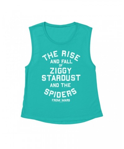 David Bowie Ladies' Muscle Tank Top | The Rise And Fall Of Ziggy Stardust Shirt $9.89 Shirts