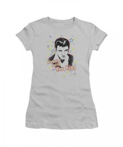 Elvis Presley Juniors Shirt | ROCKIN WITH THE KING Juniors T Shirt $6.80 Shirts