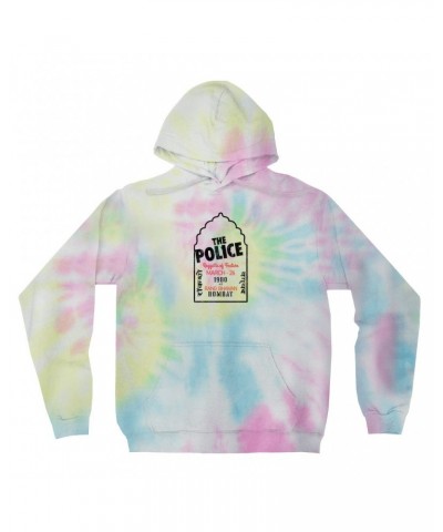 The Police Tie Dye Hoodie | Bombay 1980 Concert Hoodie $26.33 Sweatshirts