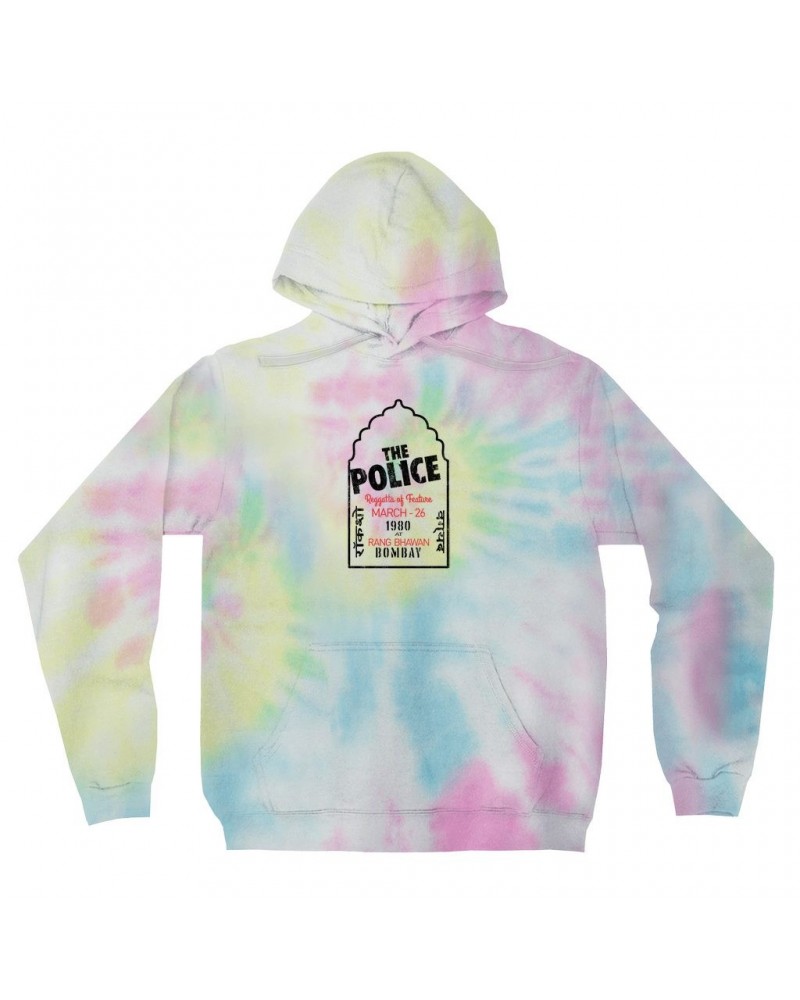 The Police Tie Dye Hoodie | Bombay 1980 Concert Hoodie $26.33 Sweatshirts