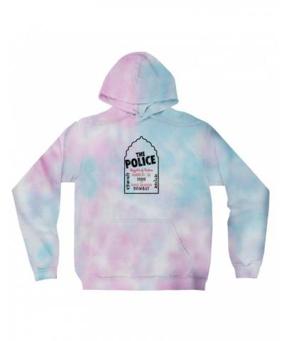 The Police Tie Dye Hoodie | Bombay 1980 Concert Hoodie $26.33 Sweatshirts