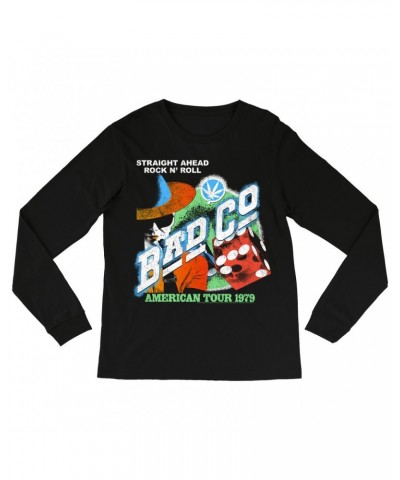 Bad Company Long Sleeve Shirt | American Tour 1979 Vintage Distressed Shirt $12.58 Shirts