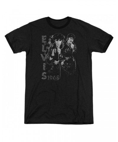 Elvis Presley Shirt | LEATHERED Premium Ringer Tee $9.24 Shirts