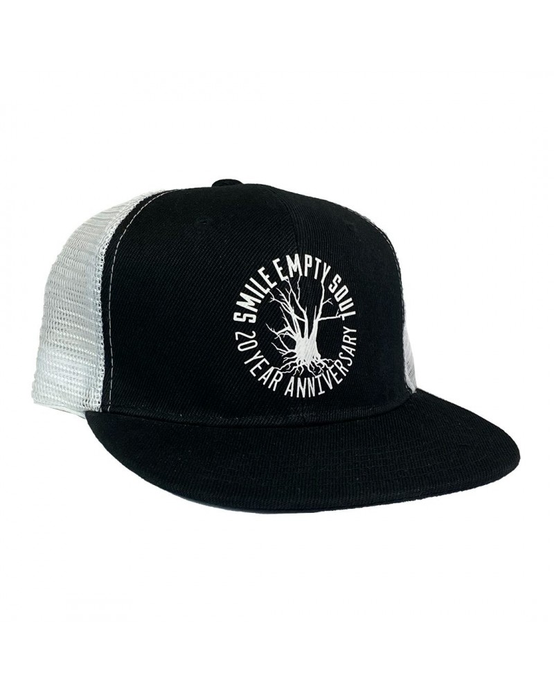 Smile Empty Soul "20th Anniversary" Snapback Hat with White Net $11.90 Hats