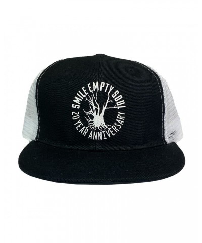 Smile Empty Soul "20th Anniversary" Snapback Hat with White Net $11.90 Hats