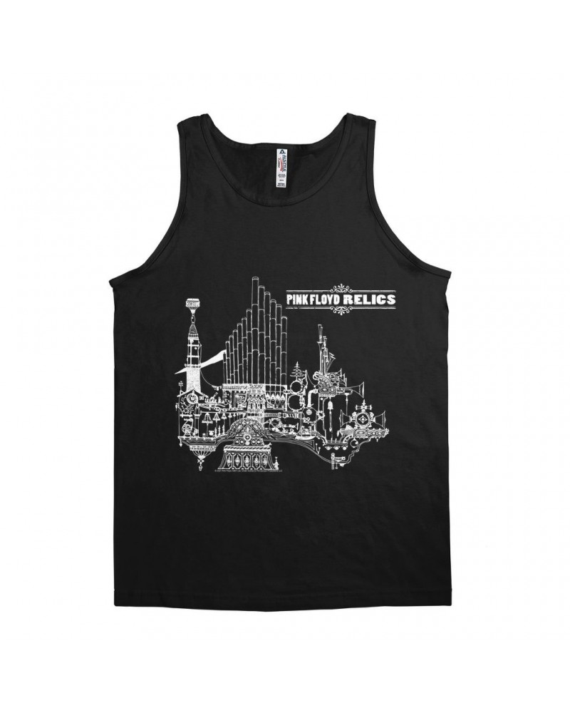 Pink Floyd Unisex Tank Top | Relics White Album Design Shirt $8.73 Shirts