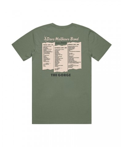 Dave Matthews Band Gorge 2023 Setlist Tee $13.65 Shirts