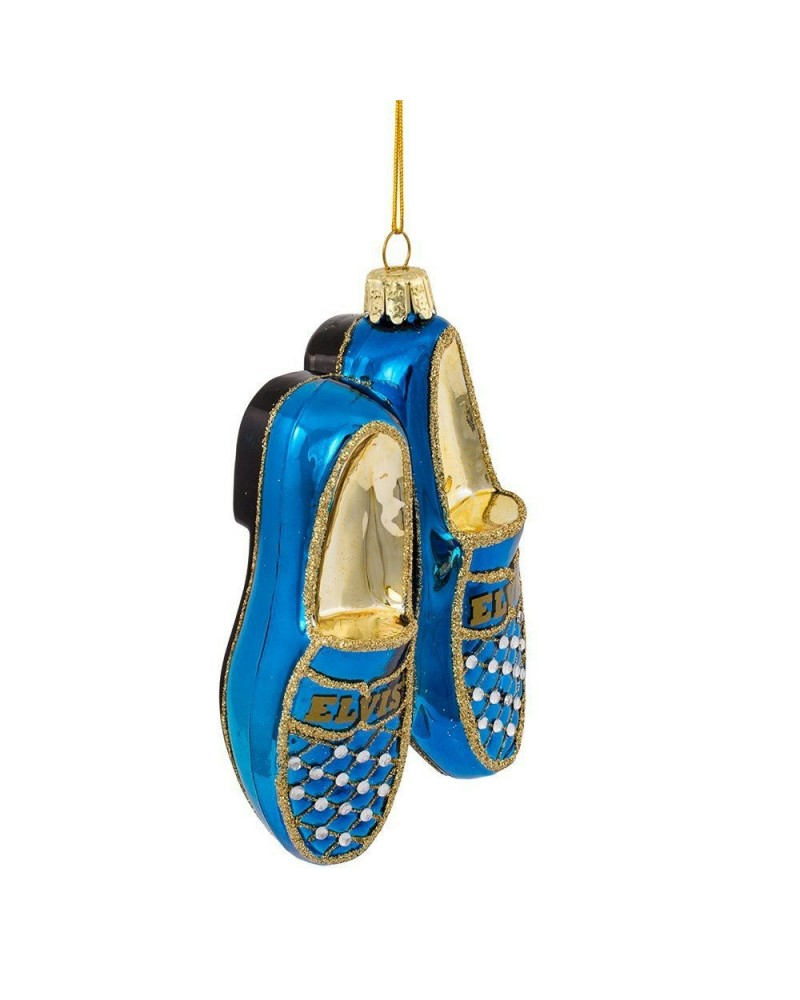 Elvis Presley Blue Suede Shoes Glass Ornament $10.48 Decor