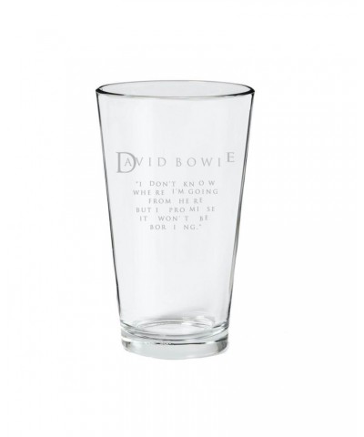 David Bowie I Don't Know Etched Pint Glass $6.30 Drinkware