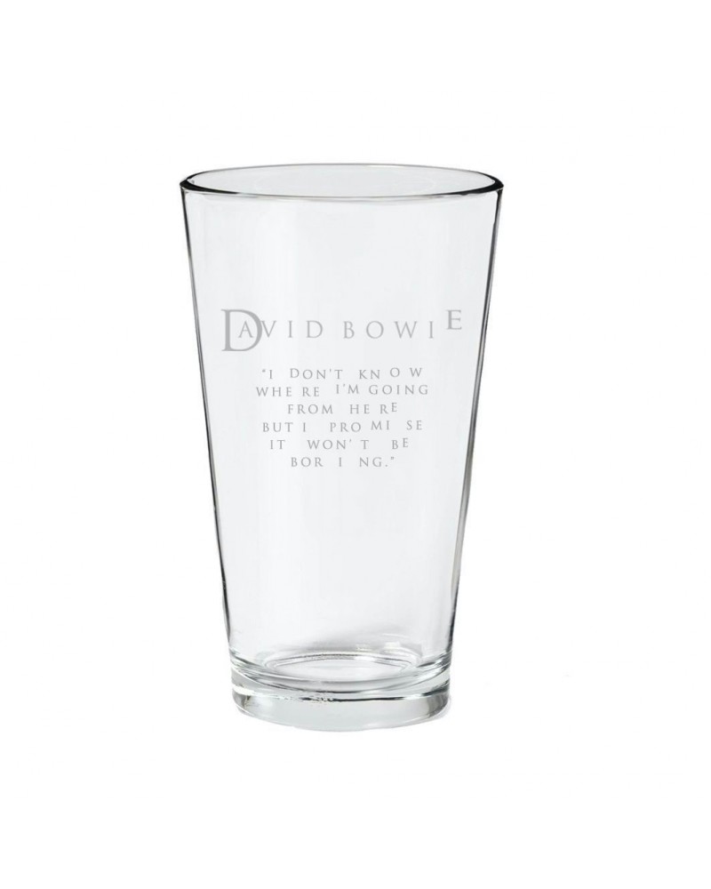 David Bowie I Don't Know Etched Pint Glass $6.30 Drinkware