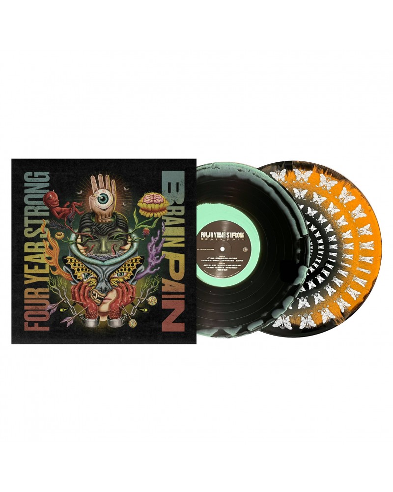 Four Year Strong Brain Pain Deluxe 2LP Vinyl (Mint Green & Black Halloween Orange & Black) $10.07 Vinyl