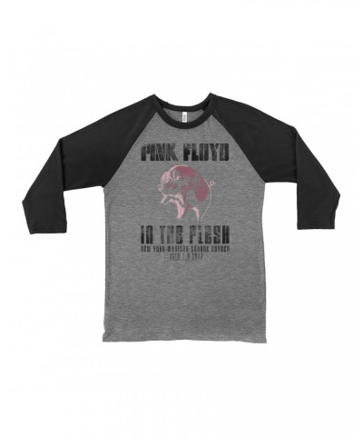 Pink Floyd 3/4 Sleeve Baseball Tee | In The Flesh 1977 NYC Madison Square Garden Concert Shirt $11.08 Shirts