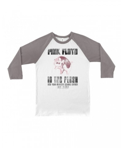 Pink Floyd 3/4 Sleeve Baseball Tee | In The Flesh 1977 NYC Madison Square Garden Concert Shirt $11.08 Shirts