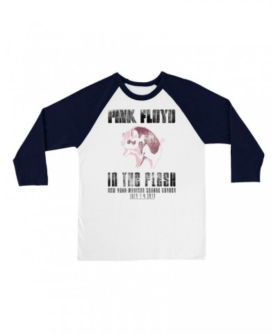 Pink Floyd 3/4 Sleeve Baseball Tee | In The Flesh 1977 NYC Madison Square Garden Concert Shirt $11.08 Shirts