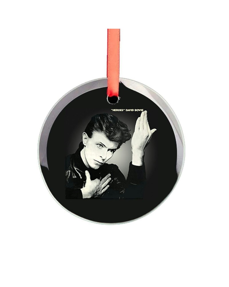 David Bowie Heroes Cover Glass Ornament $4.65 Decor