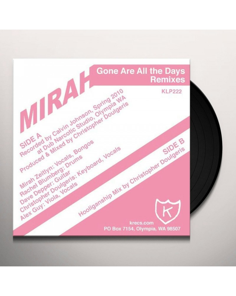 Mirah Gone Are All The Days Vinyl Record $3.51 Vinyl