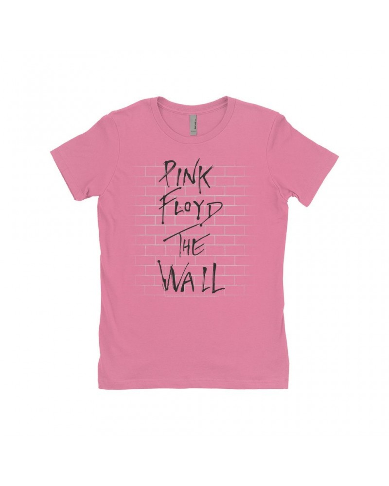 Pink Floyd Ladies' Boyfriend T-Shirt | The Wall Art Shirt $11.73 Shirts