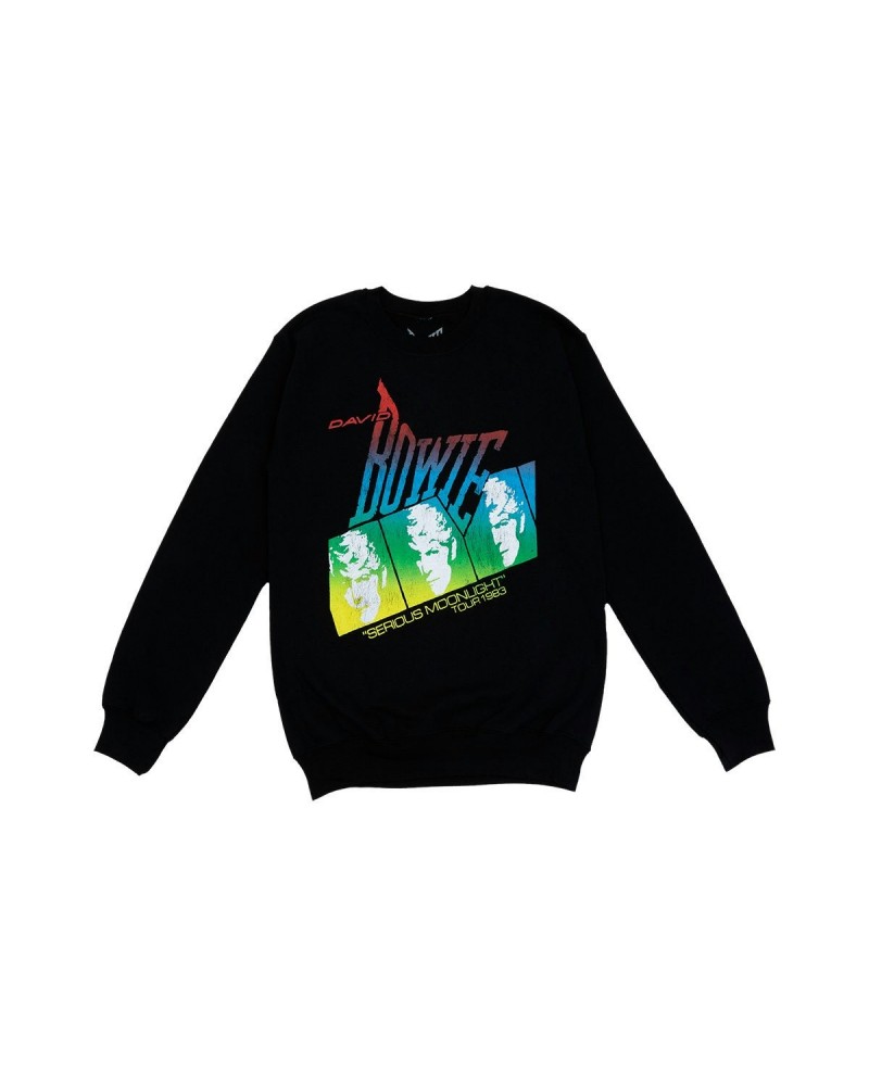 David Bowie Serious Moonlight Crew Neck Sweatshirt $19.25 Sweatshirts