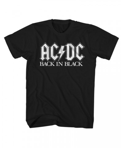 AC/DC T-Shirt | Back In Black Stencil Logo Shirt $4.49 Shirts