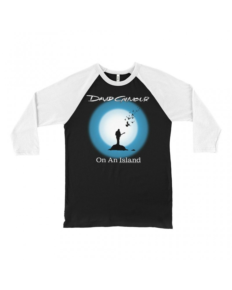 David Gilmour 3/4 Sleeve Baseball Tee | On An Island Album Design Shirt $13.48 Shirts